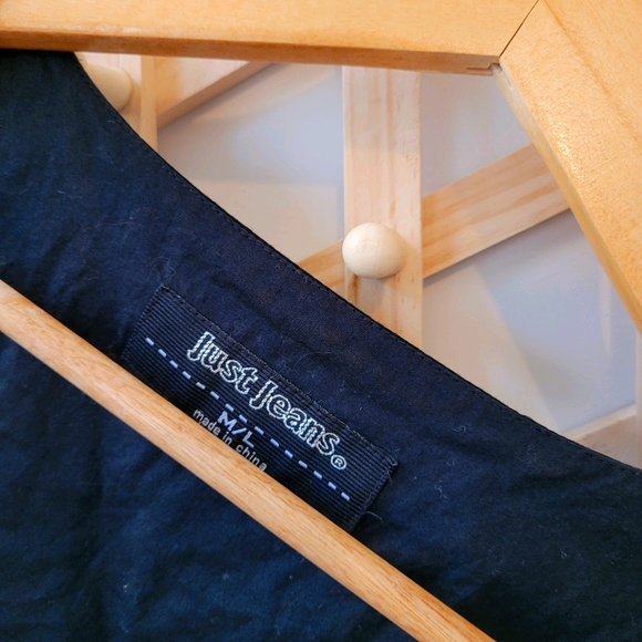 JUST JEANS Embroidered 90s Vest Black Boho Mexican - Picture 5 of 8